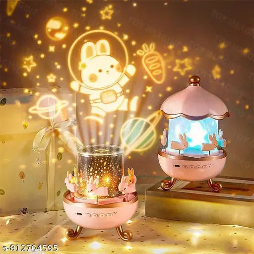 Bunny’s 360° Carousel Night Light Projector | Ages Newborn+ | Master Sensory Calibration & Circadian Comfort