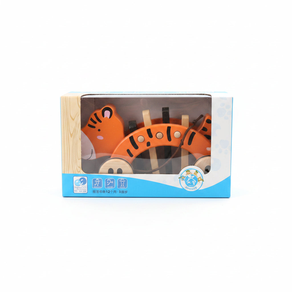 Wooden Pull-Along Tiger | Ages 12m+ | Foster Balance & Gross Motor Skills