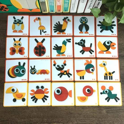 Animal wooden pattern blocks ( Geonimo )