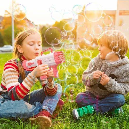 32 hole electric bubble gun toy (blue)