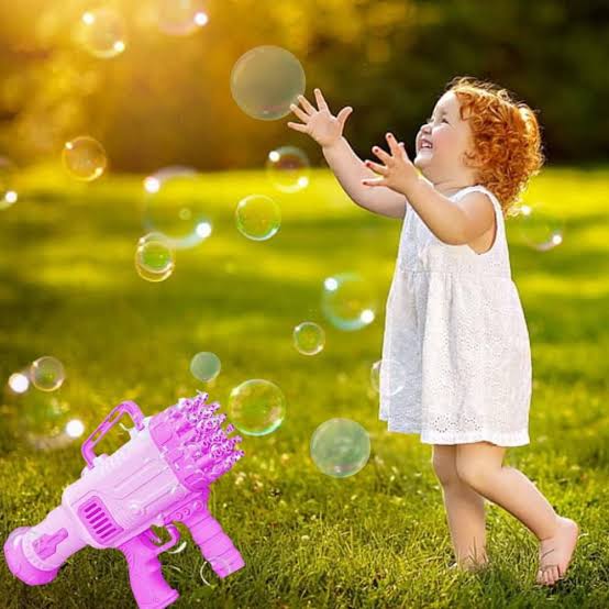 32 hole electric bubble gun toy (blue)