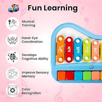 2 in 1 Musical xylophone & Piano ( 5 vocal notes)