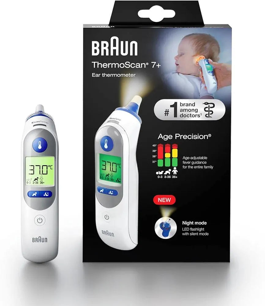 Braun ThermoScan 7+ Ear Thermometer (IRT6525) with Age Precision® & Night Mode
 IRT6525