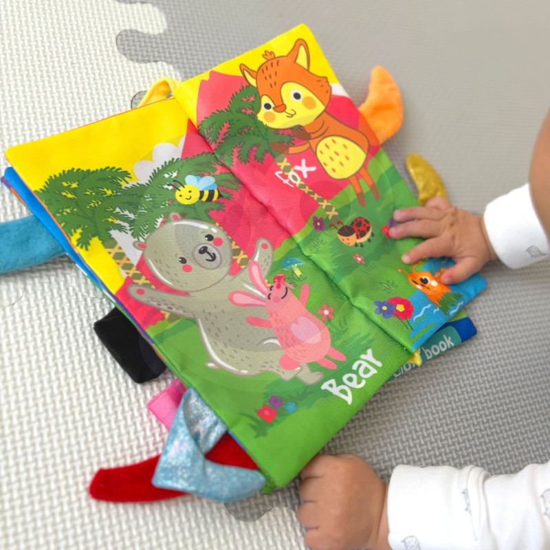 Forest Animal Sensory Crinkle Book | Ages 0m+ | Stimulate Vision & Tactile Exploration