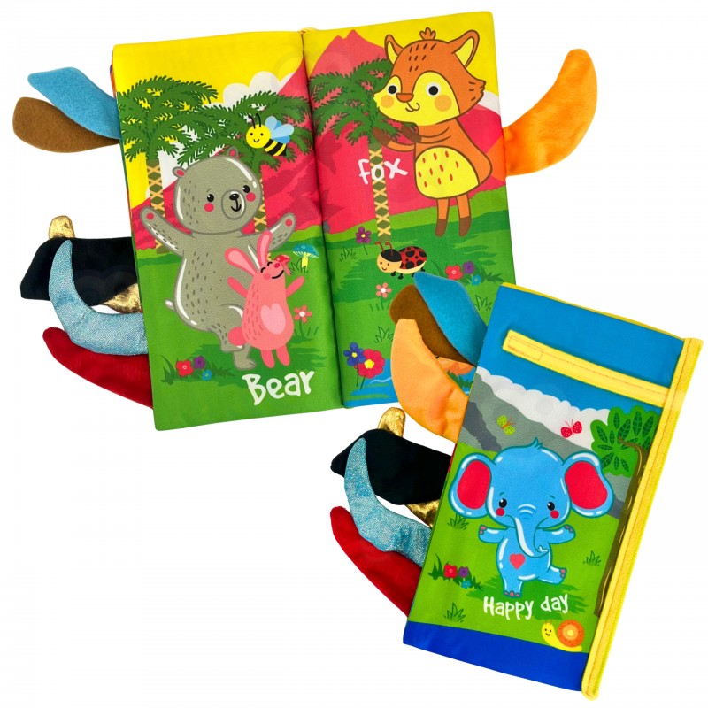 Forest Animal Sensory Crinkle Book | Ages 0m+ | Stimulate Vision & Tactile Exploration